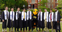 Load image into Gallery viewer, Alpha Epsilon Pi + Cofa + Class of 2025 Graduation Stole - White &amp; Royal Blue