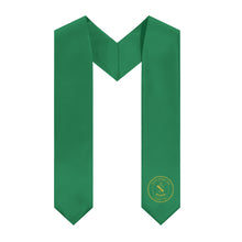 Load image into Gallery viewer, Alpha Gamma Rho Stole With Coat Of Arms Stamp - Green &amp; Yellow