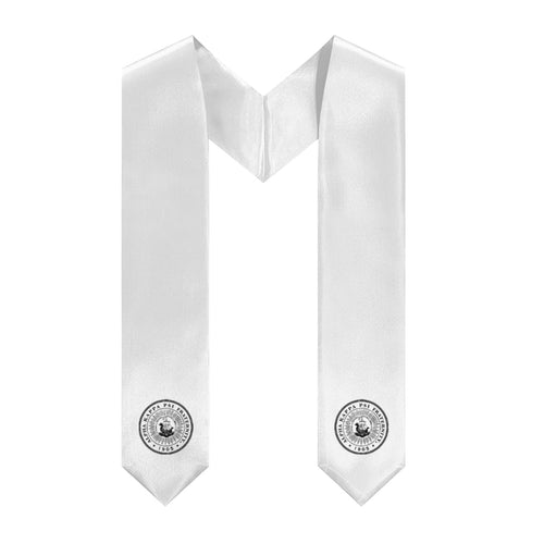 Alpha Kappa Psi Stole With Seal - White & Black