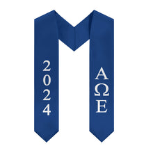 Load image into Gallery viewer, Alpha Omega Epsilon 2024 Graduation Stole - Blue