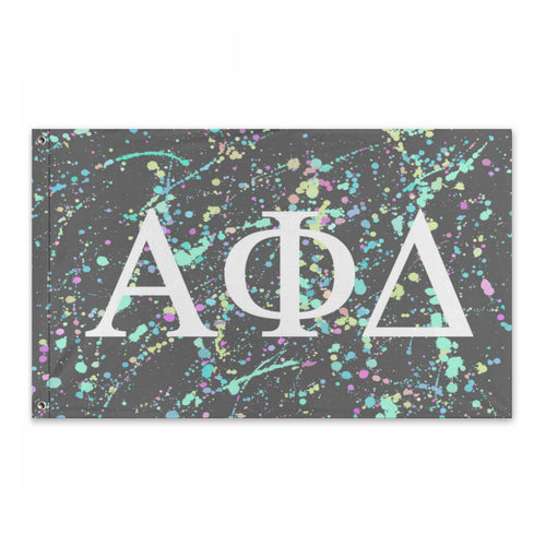 Alpha Phi Delta Paint Splatter Greek Flag