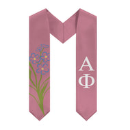 Alpha Phi Forget Me Not Sorority Stole - Blush