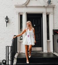 Load image into Gallery viewer, Alpha Phi Graduation Stole With Crest - White, Bordeaux &amp; Silver