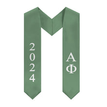 Load image into Gallery viewer, Alpha Phi 2024 Graduation Stole - Fern