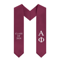 Load image into Gallery viewer, Alpha Phi Class of 2024 Sorority Stole - Bordeaux &amp; White