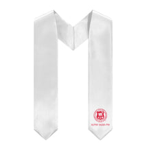 Load image into Gallery viewer, Alpha Sigma Phi Logo Stole - White &amp; Scarlet
