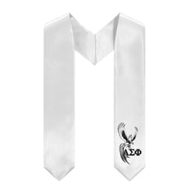 Load image into Gallery viewer, Alpha Sigma Phi Phoenix Stole - White &amp; Black