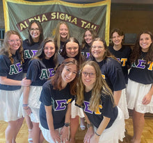 Load image into Gallery viewer, Alpha Sigma Tau Custom Comfort Colors Stitch Letter Shirts