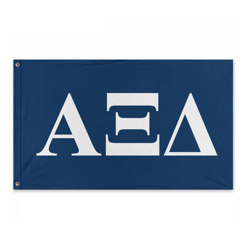 Alpha Xi Delta Bold Greek Flag - Navy & White
