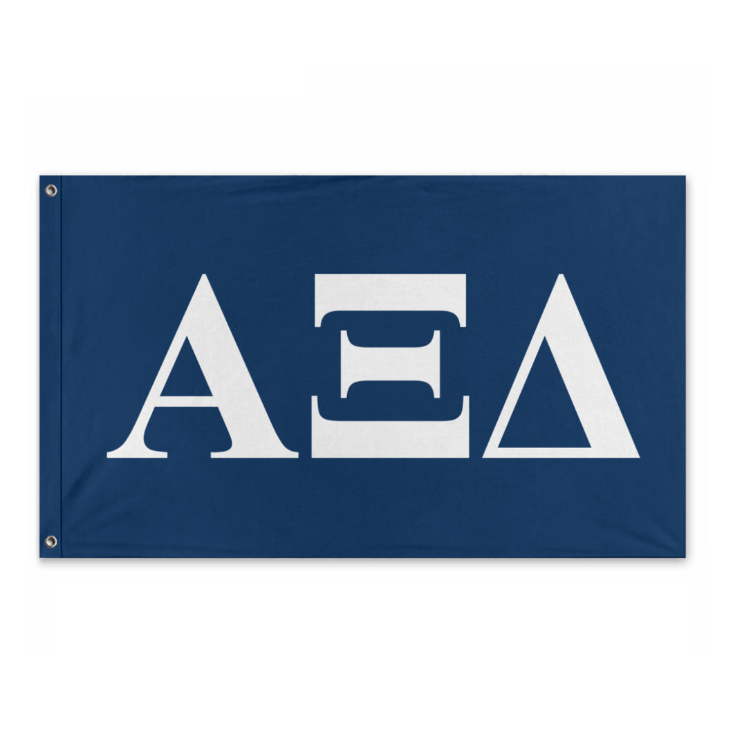 Alpha Xi Delta Bold Greek Flag - Navy & White