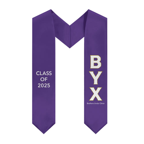 Beta Upsilon Chi Class of 2025 Stole - Purple, White & Gold