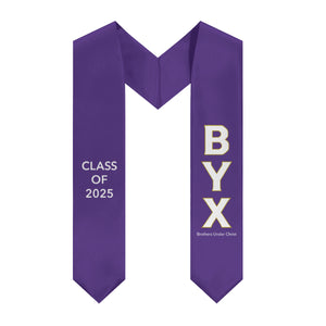 Beta Upsilon Chi Class of 2025 Stole - Purple, White & Gold