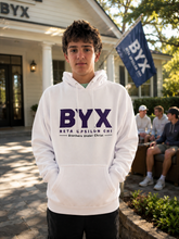 Load image into Gallery viewer, Beta Upsilon Chi Stitch Lettered Hoodie With Embroidery