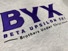 Load image into Gallery viewer, Beta Upsilon Chi Stitch Lettered Hoodie With Embroidery