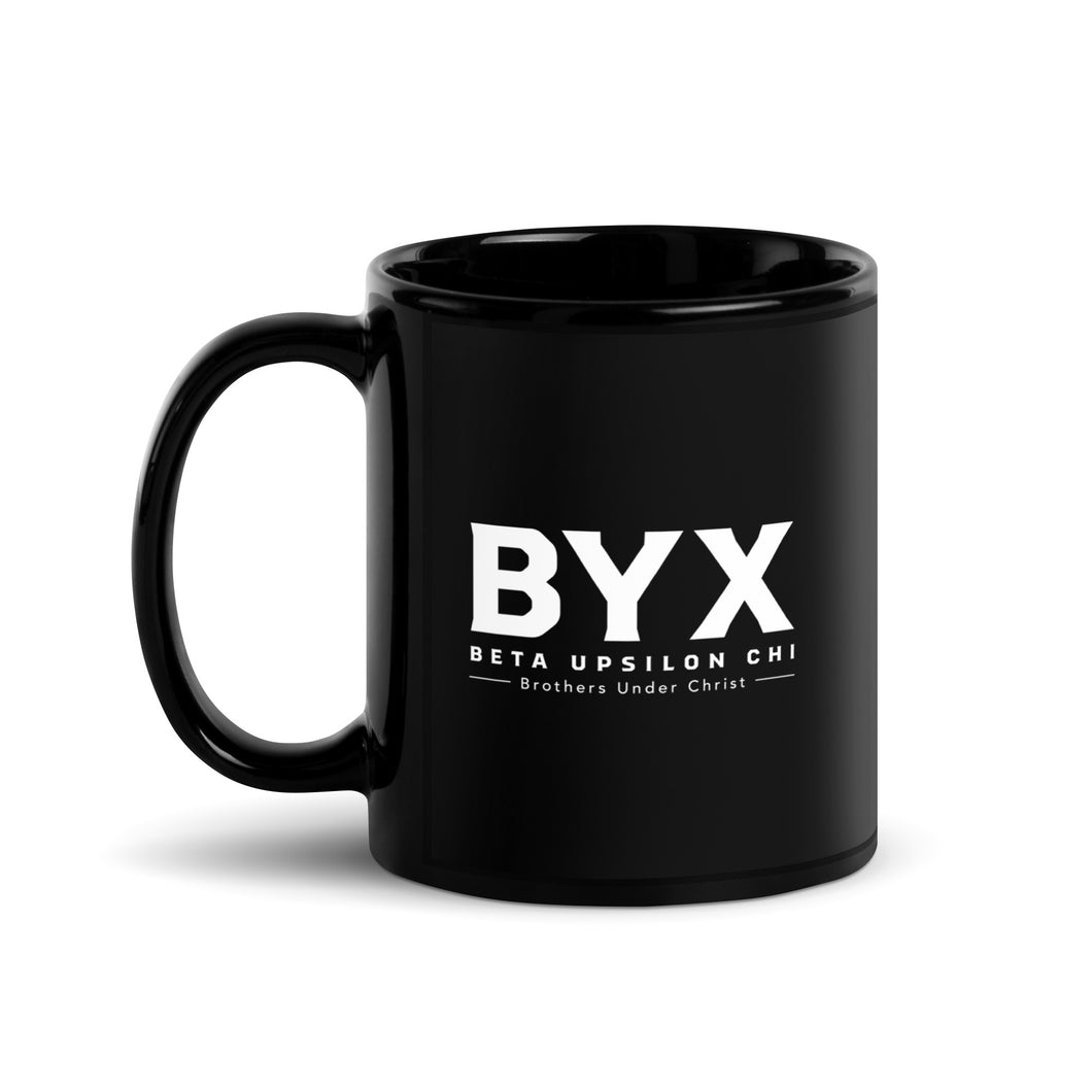 Beta Upsilon Chi Black Glossy Mug