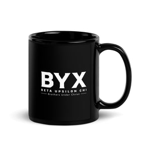 Beta Upsilon Chi Black Glossy Mug