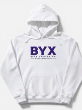 Load image into Gallery viewer, Beta Upsilon Chi Stitch Lettered Hoodie With Embroidery
