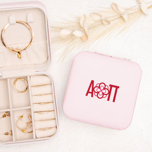 Alpha Omicron Pi Jewelry Travel Case