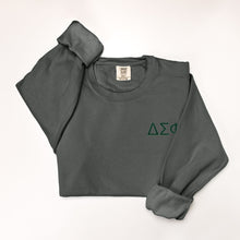 Load image into Gallery viewer, Delta Sigma Phi 125th Anniversary Comfort Colors Crewneck Sweatshirt