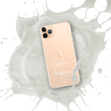Load image into Gallery viewer, Sigma Kappa White Script + Heart Clear Case for iPhone®