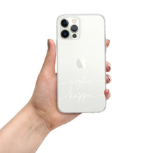 Load image into Gallery viewer, Sigma Kappa White Script Clear Case for iPhone®