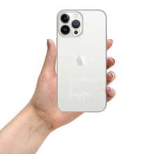 Load image into Gallery viewer, Sigma Kappa White Script Clear Case for iPhone®