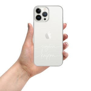 Sigma Kappa White Script Clear Case for iPhone®