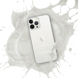 Sigma Kappa White Script + Heart Clear Case for iPhone®