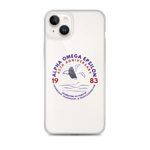 Alpha Omega Epsilon 40th Anniversary Clear Case for iPhone®