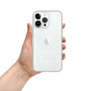 Sigma Kappa White Script Clear Case for iPhone®