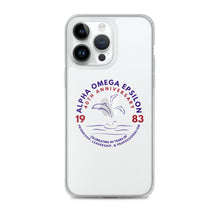 Load image into Gallery viewer, Alpha Omega Epsilon 40th Anniversary Clear Case for iPhone®