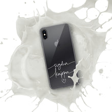 Load image into Gallery viewer, Sigma Kappa White Script + Heart Clear Case for iPhone®