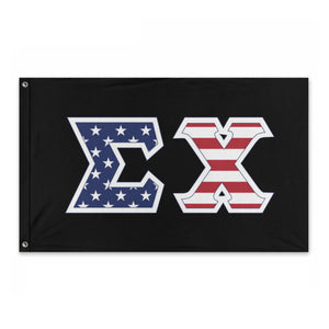 Sigma Chi American Flag - Black