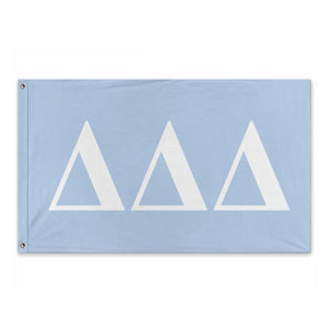 Delta Delta Delta Bold Greek Flag - Oxford Blue & White