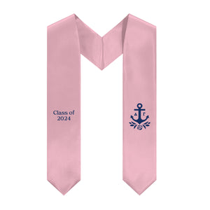 Delta Gamma Anchor Stole + Class of 2024 - Pink & Navy