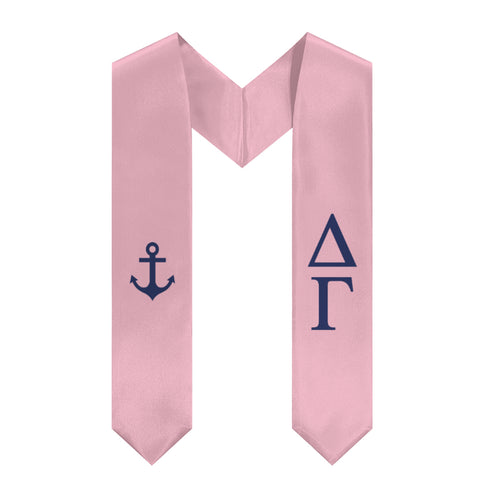 Delta Gamma Anchor Stole - DG Pink & DG Navy