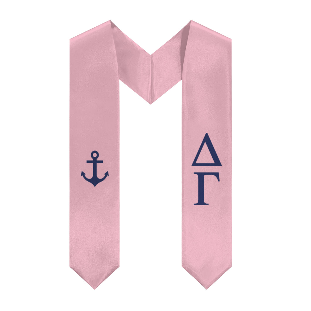 Delta Gamma Anchor Stole - DG Pink & DG Navy