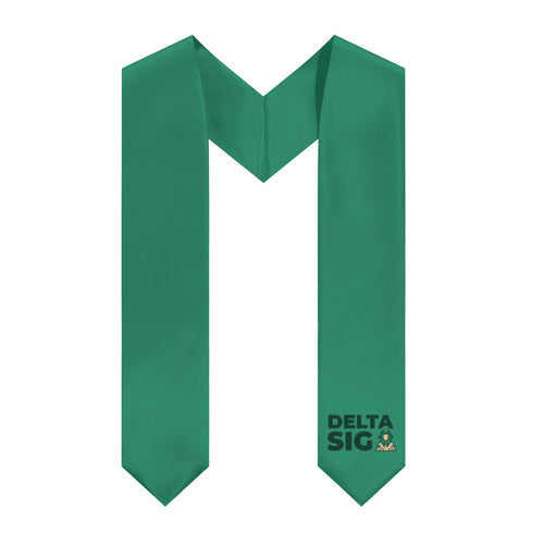 Delta Sig Logo Stole - Green