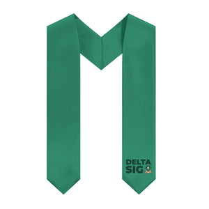 Delta Sig Logo Stole - Green