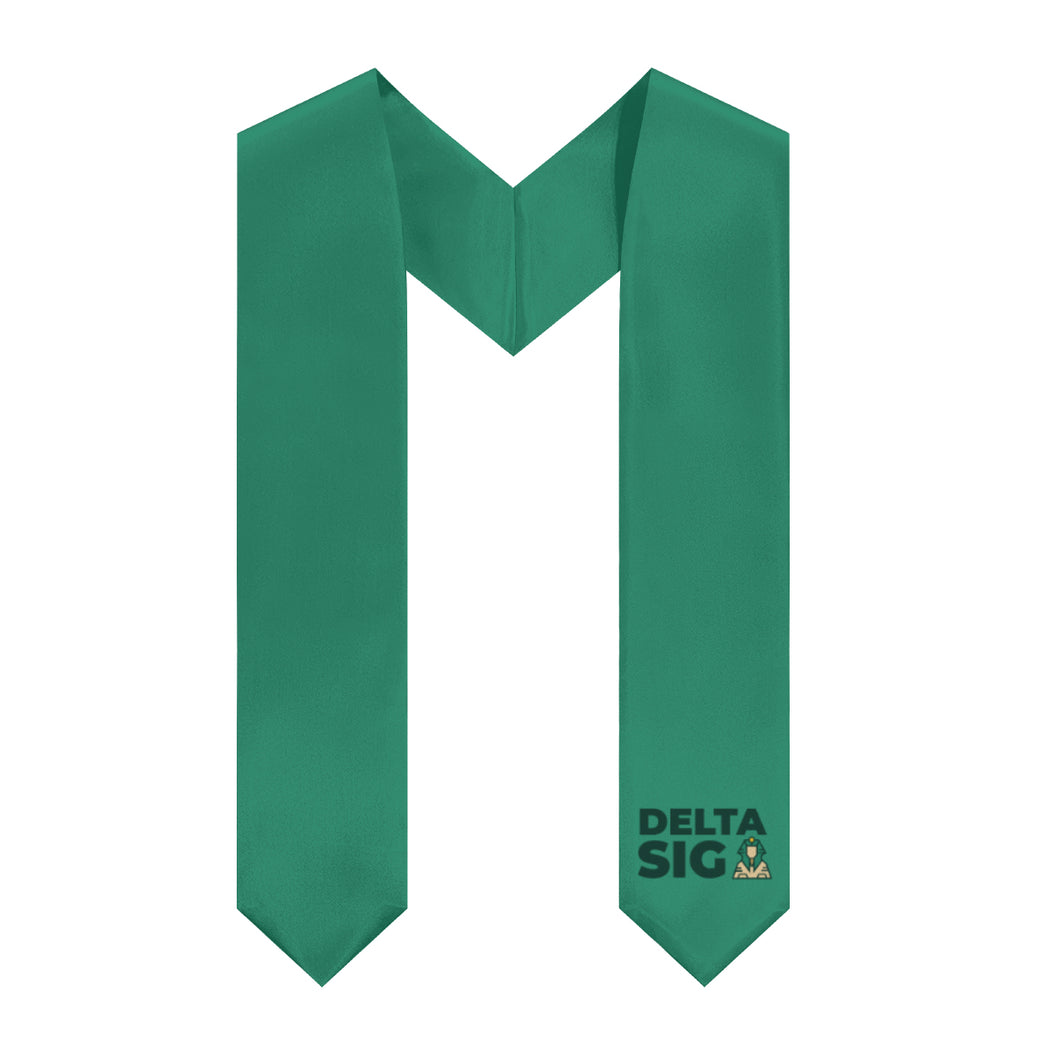 Delta Sig Logo Stole - Green