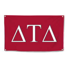 Load image into Gallery viewer, Delta Tau Delta Four-Grommet Banner - Crimson, White &amp; Gray