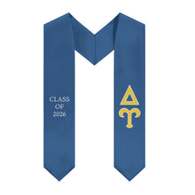 Load image into Gallery viewer, Delta Upsilon Class Of 2026 Fraternity Stole - Sapphire Blue, Old Gold &amp; White