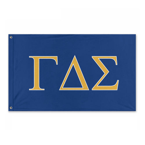 Gamma Delta Sigma Sorority Flag - Royal, Light Gold & White
