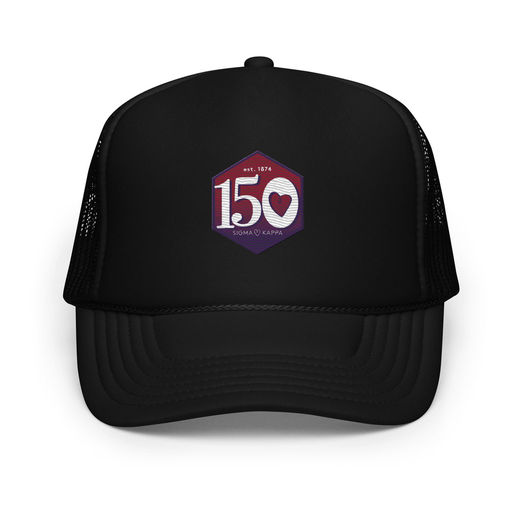 Sigma Kappa Anniversary Badge Foam Trucker Hat