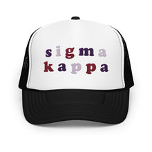 Load image into Gallery viewer, Sigma Kappa Fun Times Sorority Trucker Hat