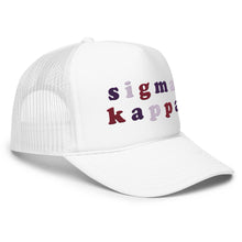 Load image into Gallery viewer, Sigma Kappa Fun Times Sorority Trucker Hat