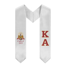 Load image into Gallery viewer, Kappa Alpha Order + Crest + Class of 2025 Graduation Stole - White, Crimson &amp; Old Gold  - 2