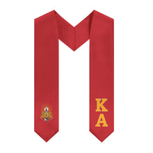 Load image into Gallery viewer, Kappa Alpha Order Graduation Stole With Coat Of Arms - Crimson, Old Gold &amp; White - 2