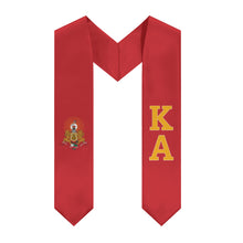 Load image into Gallery viewer, Kappa Alpha Order Graduation Stole With Coat Of Arms - Crimson, Old Gold &amp; White - 1