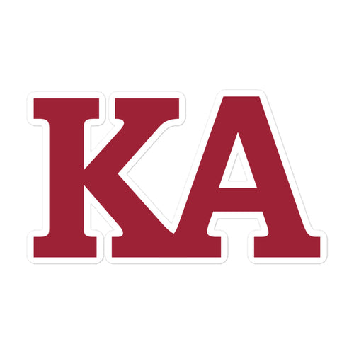 Kappa Alpha Greek Letters Stickers - Blood - Crimson